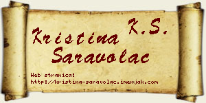 Kristina Saravolac vizit kartica